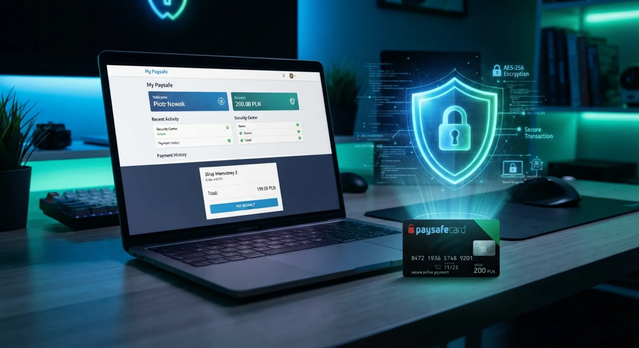 Bezpieczna płatność Paysafecard 200 zł w serwisie online