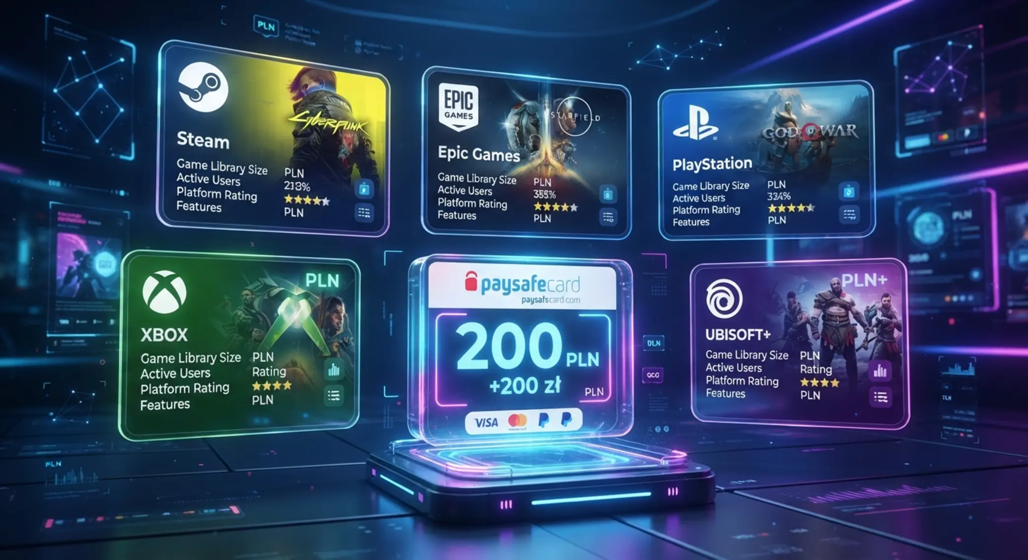 Porównanie kilku kasyn online z Paysafecard i kwotą wpłaty 200 zł