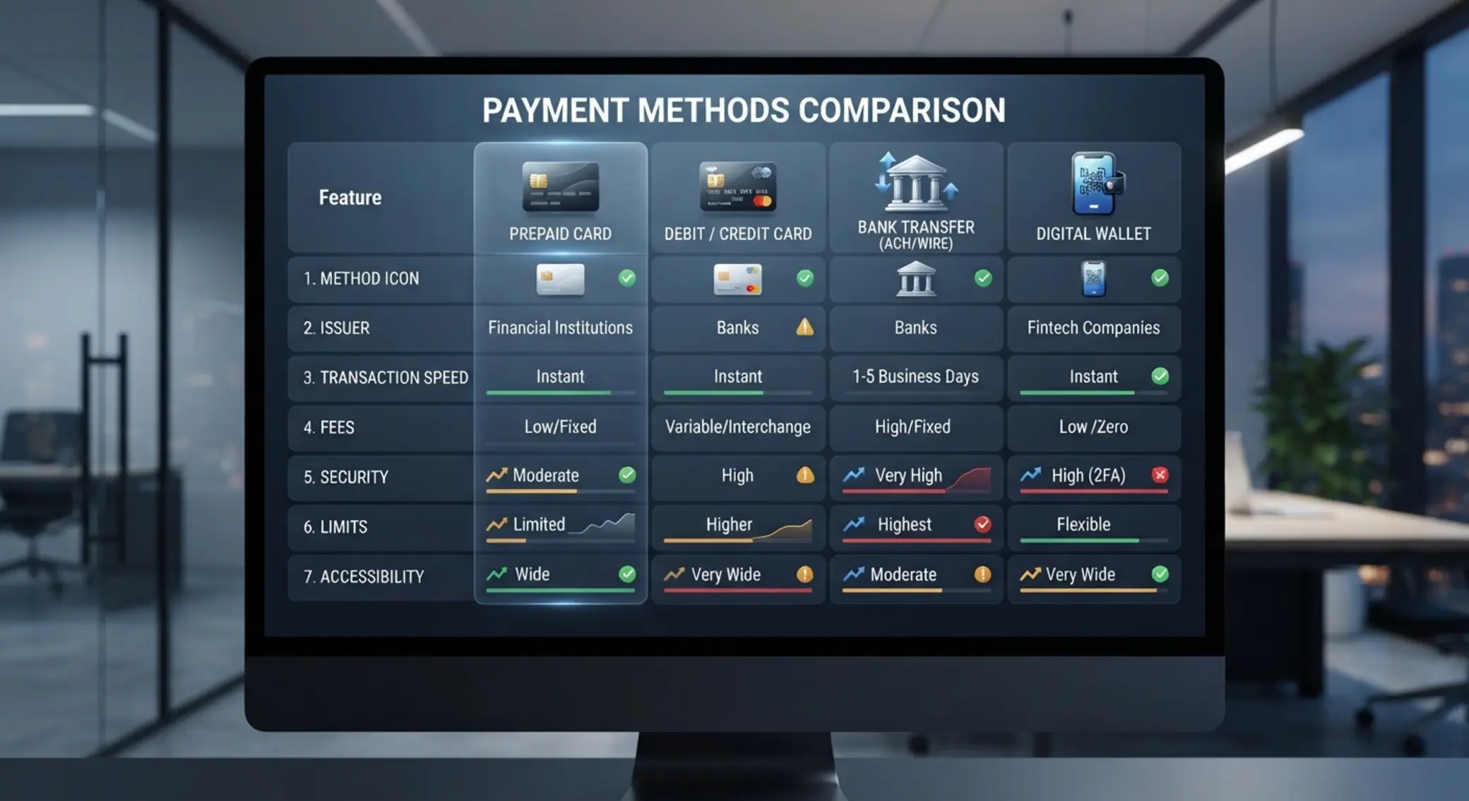 Porównanie metod płatności Porównanie prepaid, karty i przelewu jako metod płatności
